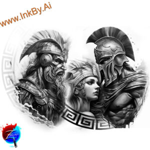 geometric-eagle – tattoo design ideas free ai generated – surrealism-melted-shapes – for-knee – Gallery: eagles-inkby-ai