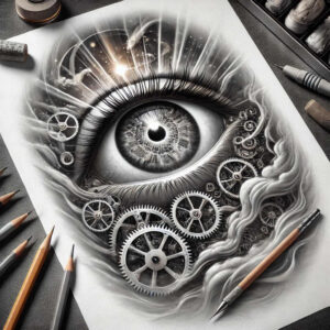 angel-eye – tattoo design ideas free ai generated – neotraditional-intricate-shading – for-shoulder-blade – Gallery: eyes-inkby-ai