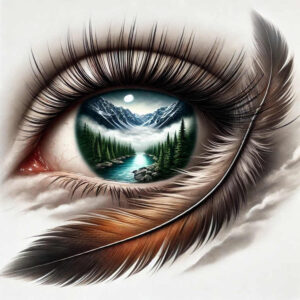 eye-and-light – tattoo design ideas free ai generated – surrealism-impossible-forms – for-spine – Gallery: eyes-inkby-ai