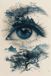 eye-in-motion – tattoo design ideas free ai generated – neotraditional-refined-color-palette – for-forearm – Gallery: eyes-inkby-ai