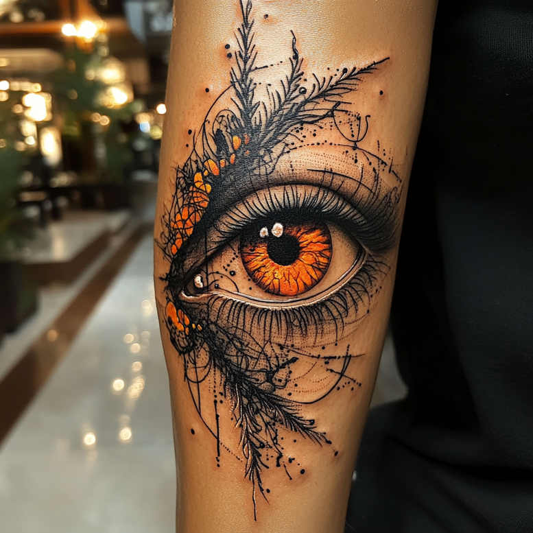 eye-of-soul – tattoo design ideas free ai generated – surrealism-hyperreal – for-lower-chest – Gallery: eyes-inkby-ai