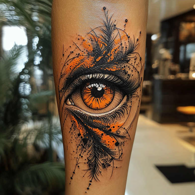 eye-with-shadow – tattoo design ideas free ai generated – realism-photo-ink – for-elbow – Gallery: eyes-inkby-ai