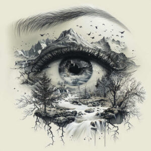 eye-with-sparkle – tattoo design ideas free ai generated – surrealism-melting-forms – for-biceps – Gallery: eyes-inkby-ai