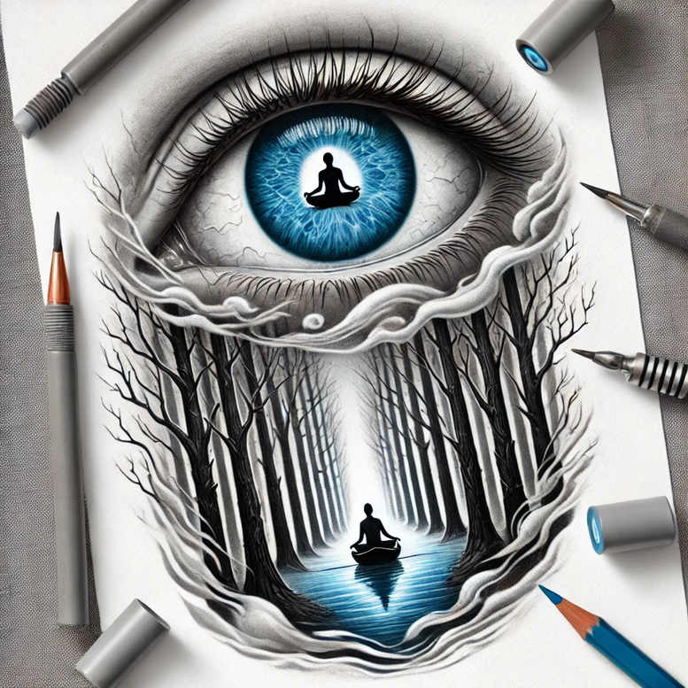 mystical-eye – tattoo design ideas free ai generated – realism-true-skin – for-heel – Gallery: eyes-inkby-ai