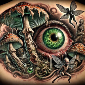 protective-eye – tattoo design ideas free ai generated – surrealism-abstract-forms – for-palm – Gallery: eyes-inkby-ai