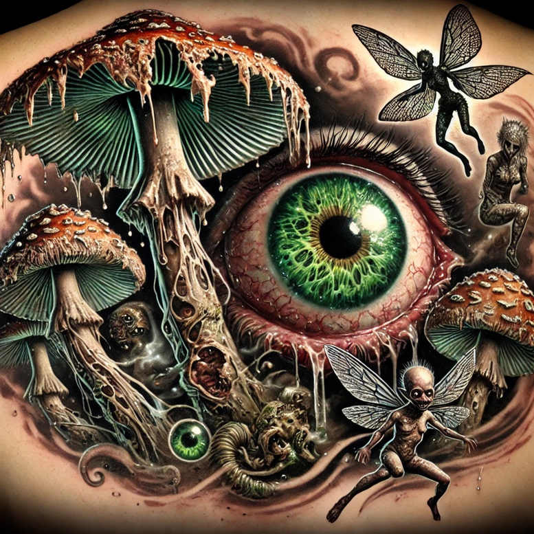 protective-eye – tattoo design ideas free ai generated – surrealism-abstract-forms – for-palm – Gallery: eyes-inkby-ai