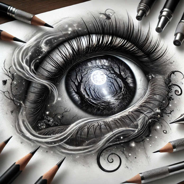 realistic-eye – tattoo design ideas free ai generated – realism-soft-highlights – for-full-back – Gallery: eyes-inkby-ai
