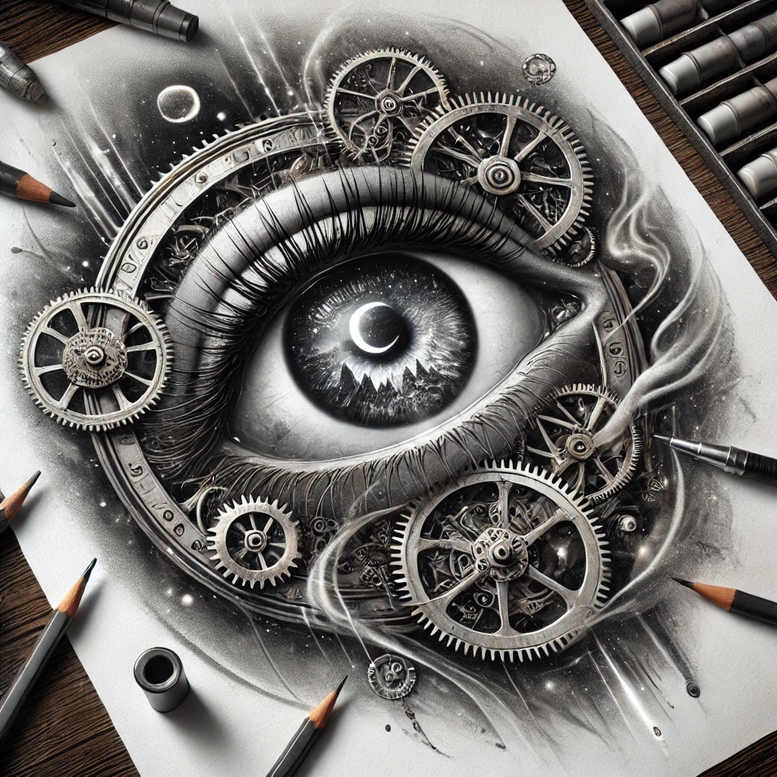 shaded-eye – tattoo design ideas free ai generated – neotraditional-artistic-flair – for-collarbone – Gallery: eyes-inkby-ai