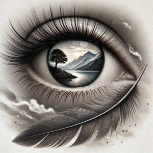 eyes tattoo design ideas Realism blended gradients piercing embodying strength