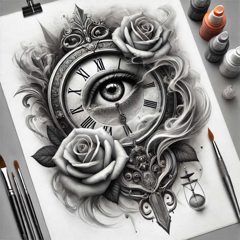 eyes tattoo design ideas subtle highlights shading for upper back