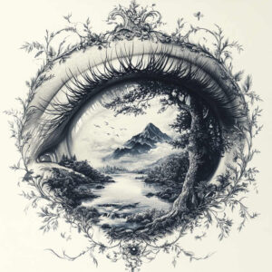 eyes tattoo design ideas Realism soft focus soulful for ribs