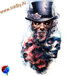 face-in-shadow – tattoo design ideas free ai generated – real-ink-flow – for-knee – Gallery: faces-inkby-ai