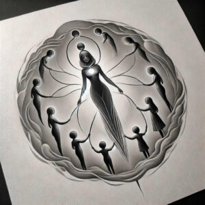 care-tattoo – tattoo design ideas free ai generated – little-tattoo – for-back-of-neck – Gallery: family-inkby-ai