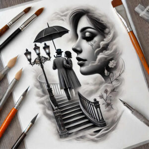 caring-tattoo – tattoo design ideas free ai generated – discreet – for-upper-arm – Gallery: family-inkby-ai