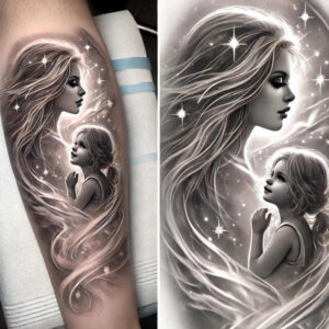 family-protection-tattoo – tattoo design ideas free ai generated – clear-cut – for-thigh – Gallery: family-inkby-ai