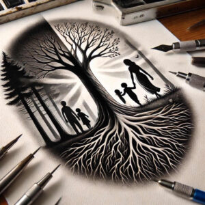 family-protection-tattoo – tattoo design ideas free ai generated – small-detail – for-lower-chest – Gallery: family-inkby-ai