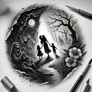 family-strength-tattoo – tattoo design ideas free ai generated – quiet-art – for-back-of-neck – Gallery: family-inkby-ai