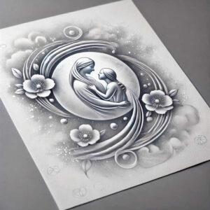 family-tattoo – tattoo design ideas free ai generated – subtle-shape – for-thigh – Gallery: family-inkby-ai