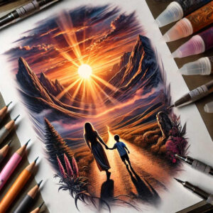 family tattoo design ideas Realism precise gradient caring symbolising resilience