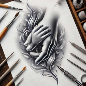 family tattoo design ideas clean shape familial bond for toe