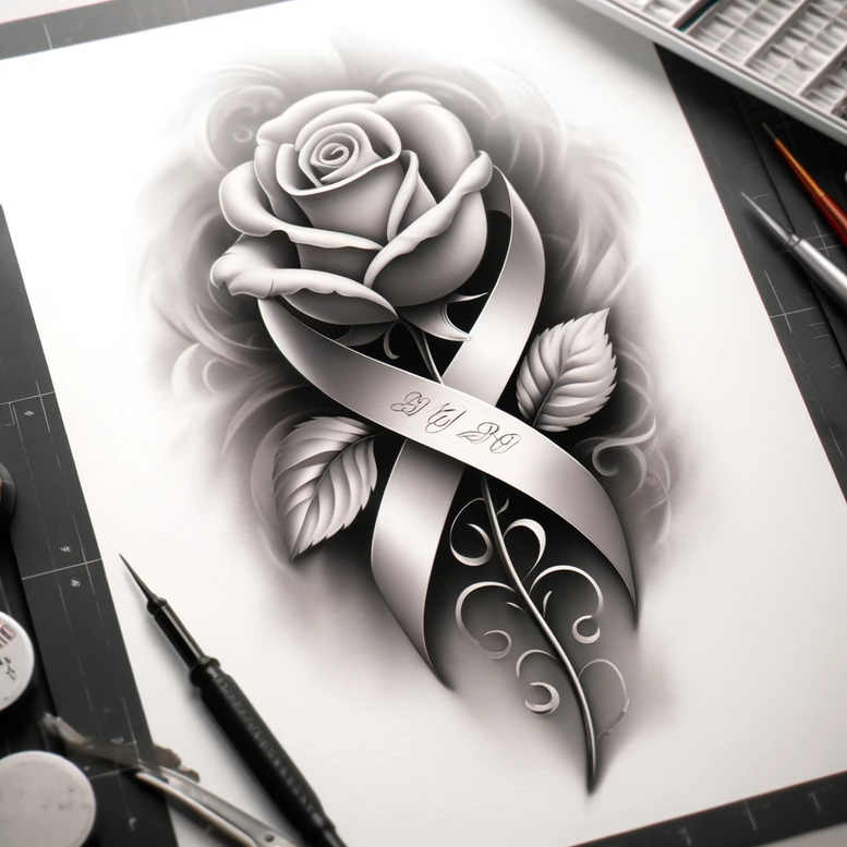 family tattoo design ideas clean fill heart perseverance and power