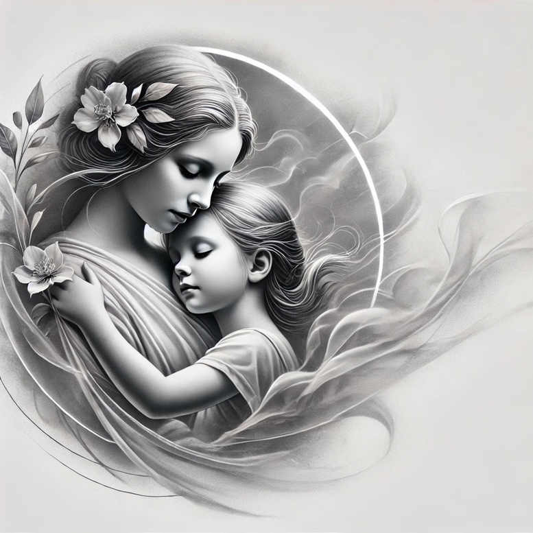 family tattoo design ideas structured design intertwined for back of neck