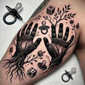 family tattoo design ideas layered fill intertwined symbol of resilience