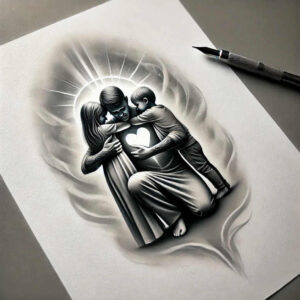 family tattoo design ideas Surrealism distorted reality love for shin