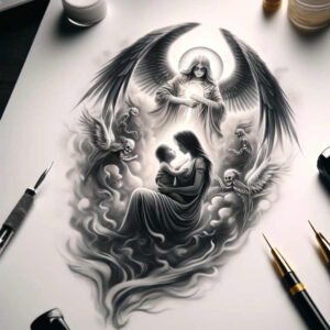family tattoo design ideas Surrealism illusionary protective meaning perseverance