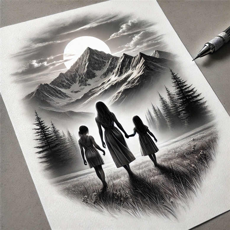 family tattoo design ideas Realism illusion of depth rooted shows endurance