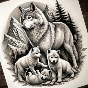 family tattoo design ideas Neotraditional vivid color solidarity for arm