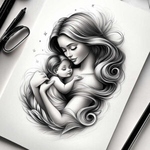 family tattoo design ideas Realism skin texture support for palm