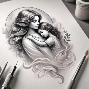 family tattoo design ideas contoured forms support meaning perseverance