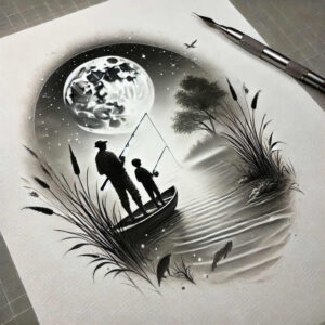 family tattoo design ideas Surrealism melted shapes unity for back