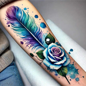feathers tattoo design ideas single line detailed edges for nape