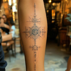 angular-tattoo – tattoo design ideas free ai generated – gentle – for-triceps – Gallery: geometric-inkby-ai
