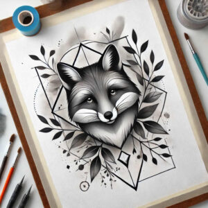 continuous-line-tattoo – tattoo design ideas free ai generated – basic – for-shin – Gallery: geometric-inkby-ai