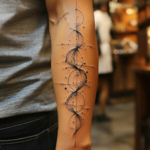 continuous-line-tattoo – tattoo design ideas free ai generated – pure-motif – for-biceps – Gallery: geometric-inkby-ai