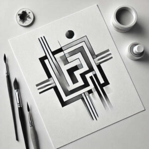 contour-tattoo – tattoo design ideas free ai generated – mini-geometry – for-lower-back – Gallery: geometric-inkby-ai