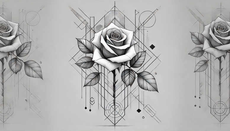 diamond-tattoo – tattoo design ideas free ai generated – negative-space – for-back-of-neck – Gallery: geometric-inkby-ai