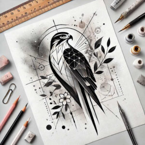geometric-figure-tattoo – tattoo design ideas free ai generated – miniature – for-back-shoulder – Gallery: geometric-inkby-ai