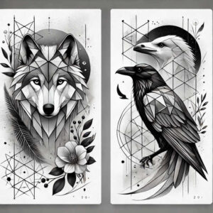 geometric-form-tattoo – tattoo design ideas free ai generated – pristine – for-abdomen – Gallery: geometric-inkby-ai