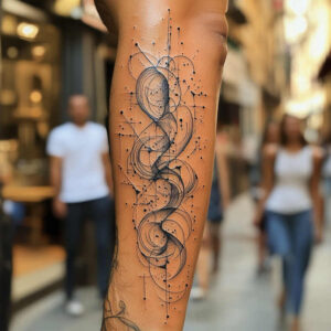 geometric-linework-tattoo – tattoo design ideas free ai generated – open-space – for-spine – Gallery: geometric-inkby-ai