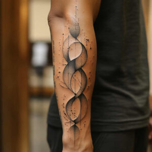 geometric-outline – tattoo design ideas free ai generated – no-excess – for-collarbone – Gallery: geometric-inkby-ai