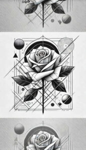 geometric-tattoo – tattoo design ideas free ai generated – monochrome – for-hip – Gallery: geometric-inkby-ai