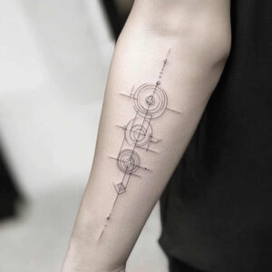 geometric tattoo design ideas angle overlay filigree meaning endurance
