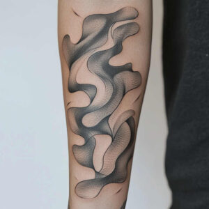 geometric tattoo design ideas spiral array meditative art for elbow