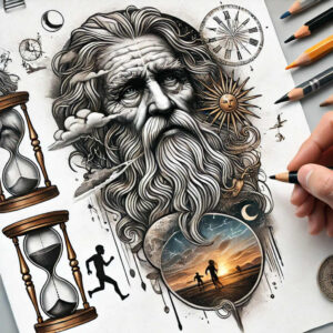 god tattoo design ideas watercolor-style mythical for full back