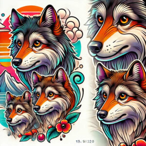 geometric-line – tattoo design ideas free ai generated – point-symmetry – for-lower-thigh – Gallery: graphic-inkby-ai