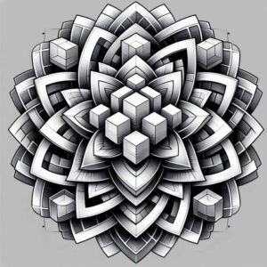 geometric-pattern – tattoo design ideas free ai generated – geometric-fill – for-upper-back – Gallery: graphic-inkby-ai